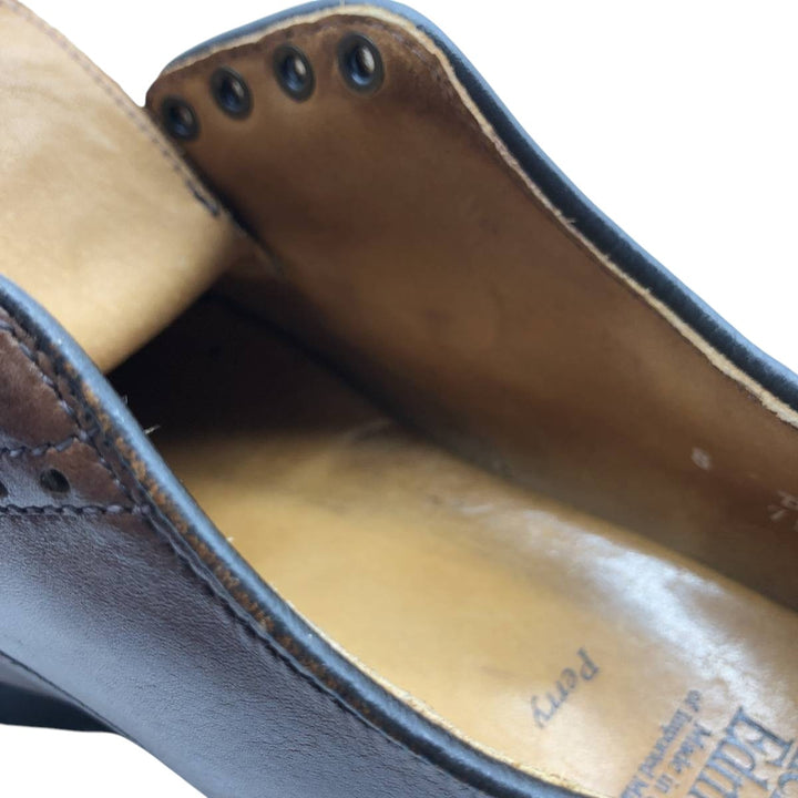 Allen Edmonds Perry Straight Tip Shoes, Made in USA, Size 8 D Men's 26.0cm genuine leather brown type Vintage Second Hand