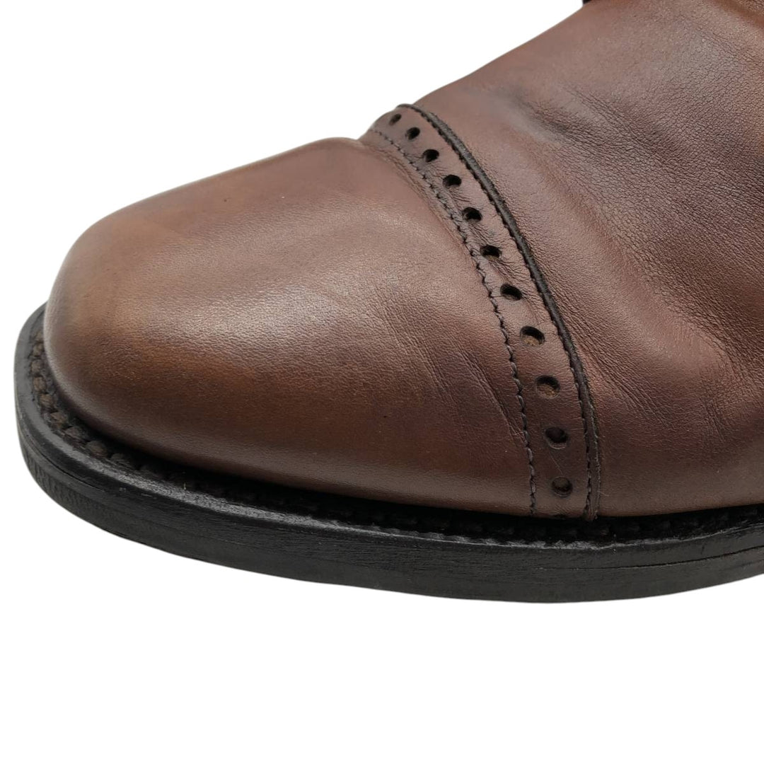 Allen Edmonds Perry Straight Tip Shoes, Made in USA, Size 8 D Men's 26.0cm genuine leather brown type Vintage Second Hand