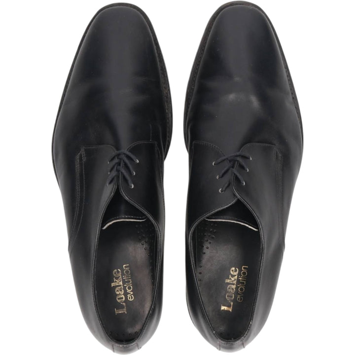 Loake Plain Toe Shoes, Made in England, Size 9 1/2 Men's 28.0cm genuine leather black type Vintage Second Hand