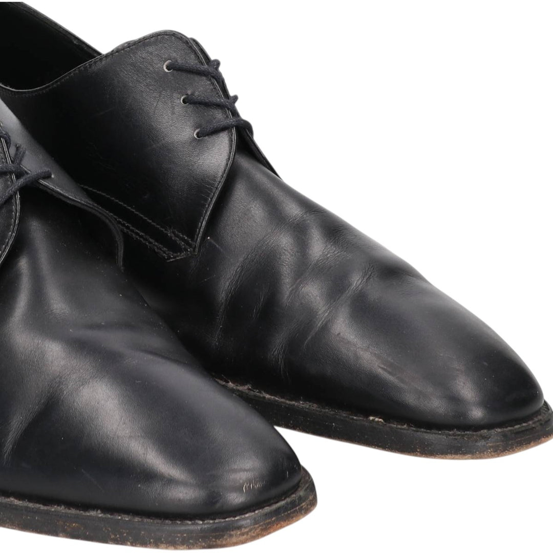 Loake Plain Toe Shoes, Made in England, Size 9 1/2 Men's 28.0cm genuine leather black type Vintage Second Hand
