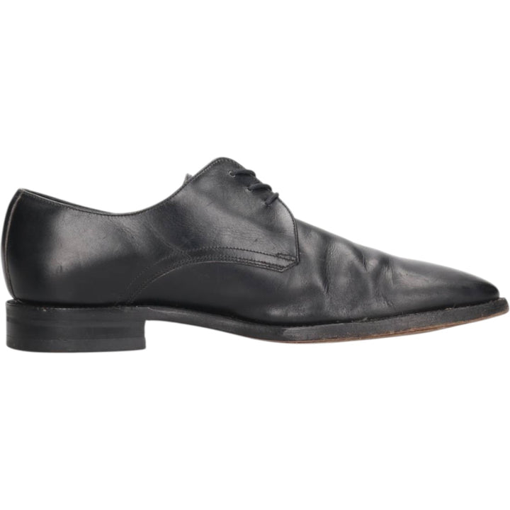 Loake Plain Toe Shoes, Made in England, Size 9 1/2 Men's 28.0cm genuine leather black type Vintage Second Hand