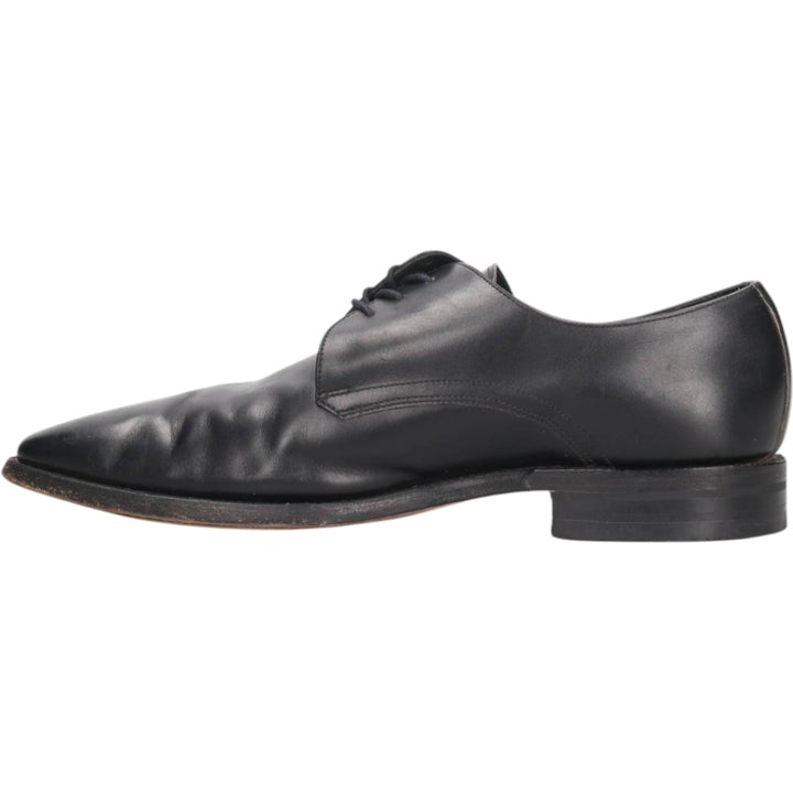 Loake Plain Toe Shoes, Made in England, Size 9 1/2 Men's 28.0cm genuine leather black type Vintage Second Hand
