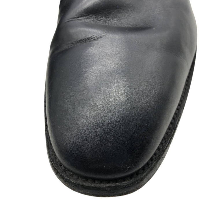 Loake Plain Toe Shoes, Made in England, Size 9 1/2 Men's 28.0cm genuine leather black type Vintage Second Hand