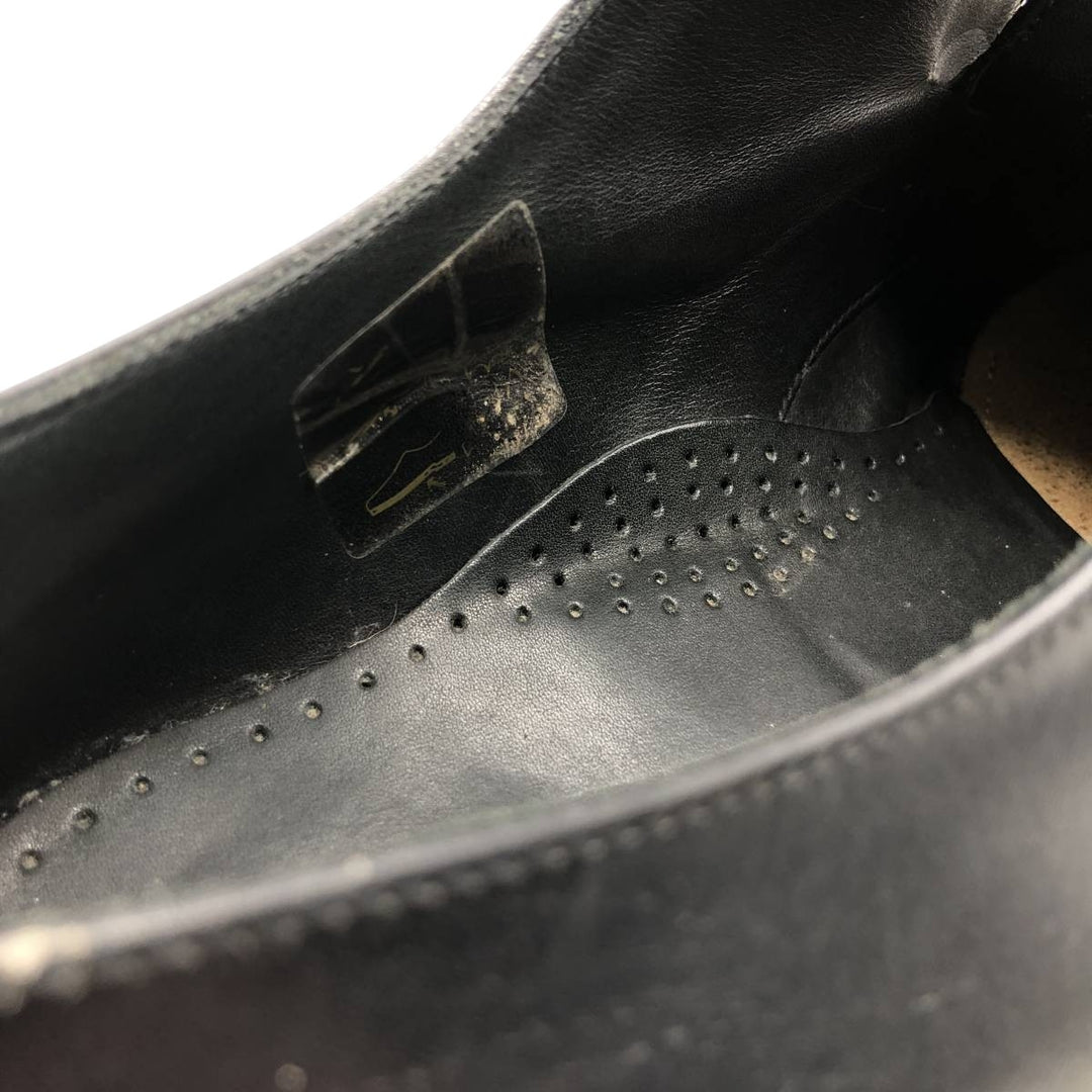 Loake Plain Toe Shoes, Made in England, Size 9 1/2 Men's 28.0cm genuine leather black type Vintage Second Hand