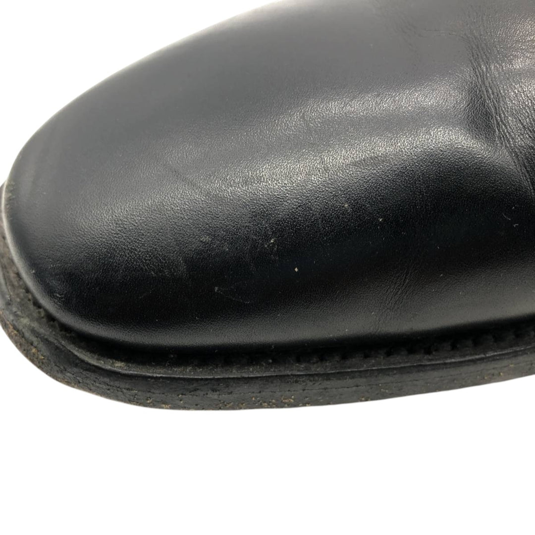 Loake Plain Toe Shoes, Made in England, Size 9 1/2 Men's 28.0cm genuine leather black type Vintage Second Hand