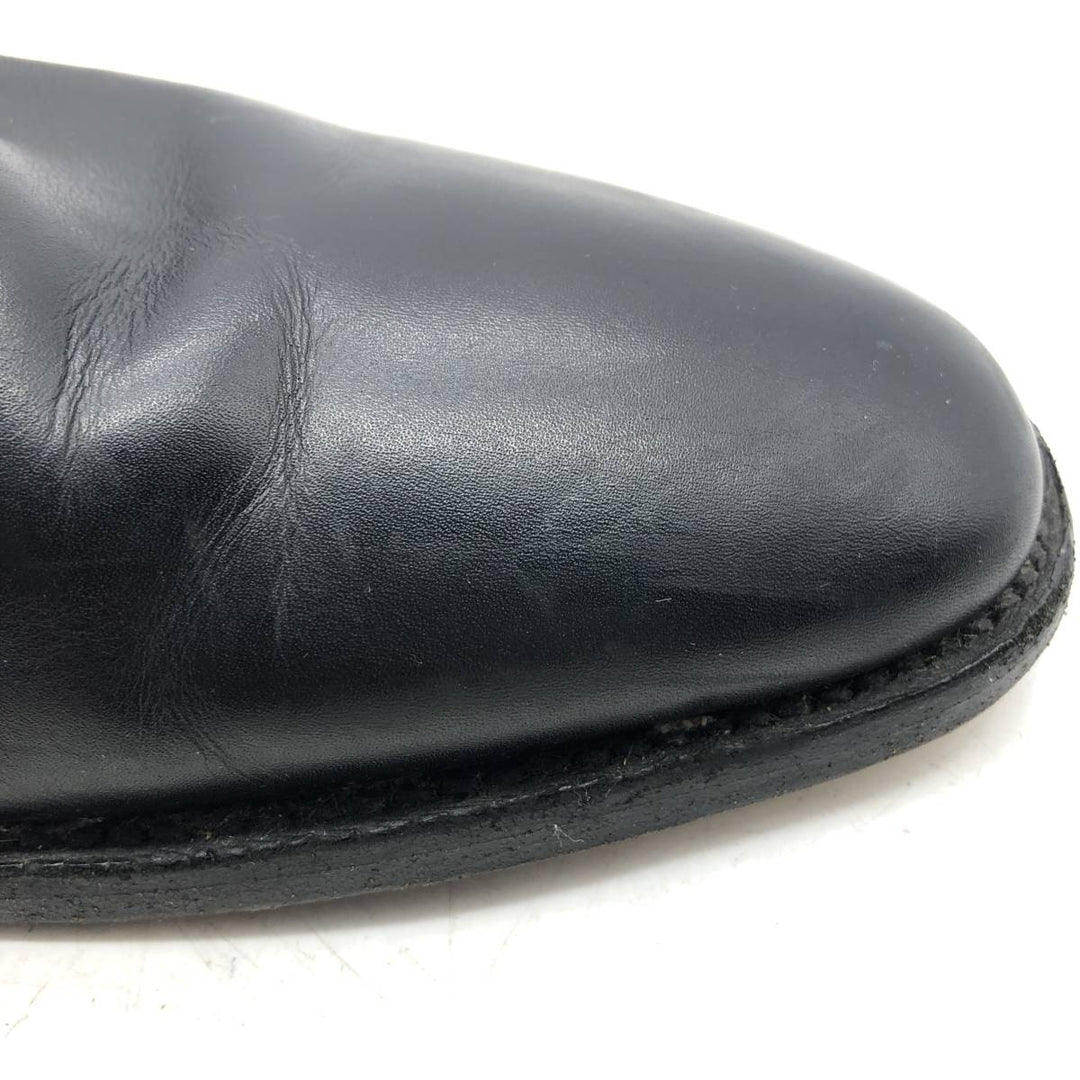 Loake Plain Toe Shoes, Made in England, Size 9 1/2 Men's 28.0cm genuine leather black type Vintage Second Hand