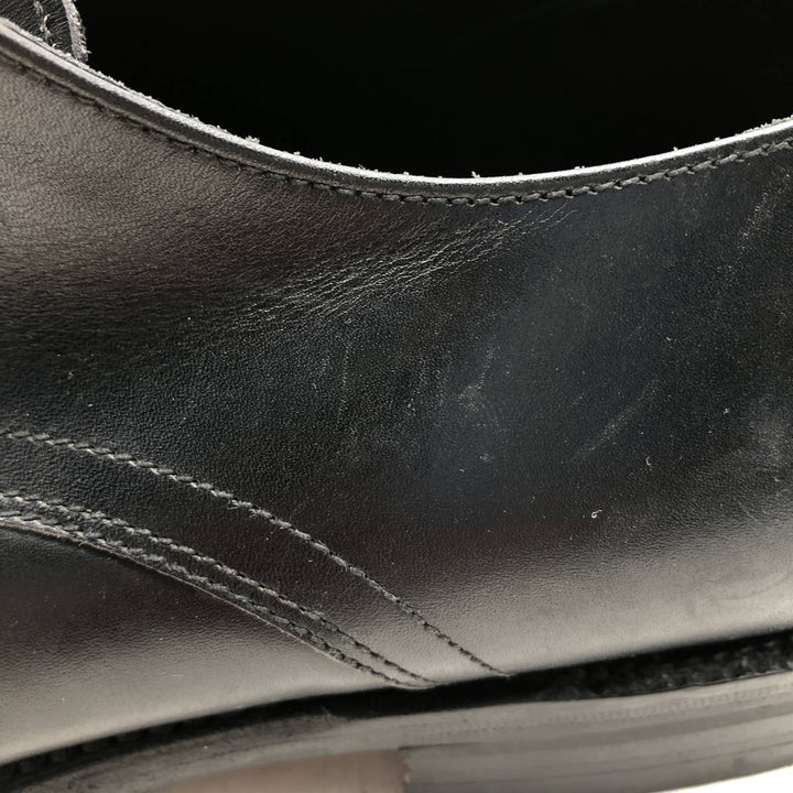 Loake Plain Toe Shoes, Made in England, Size 9 1/2 Men's 28.0cm genuine leather black type Vintage Second Hand