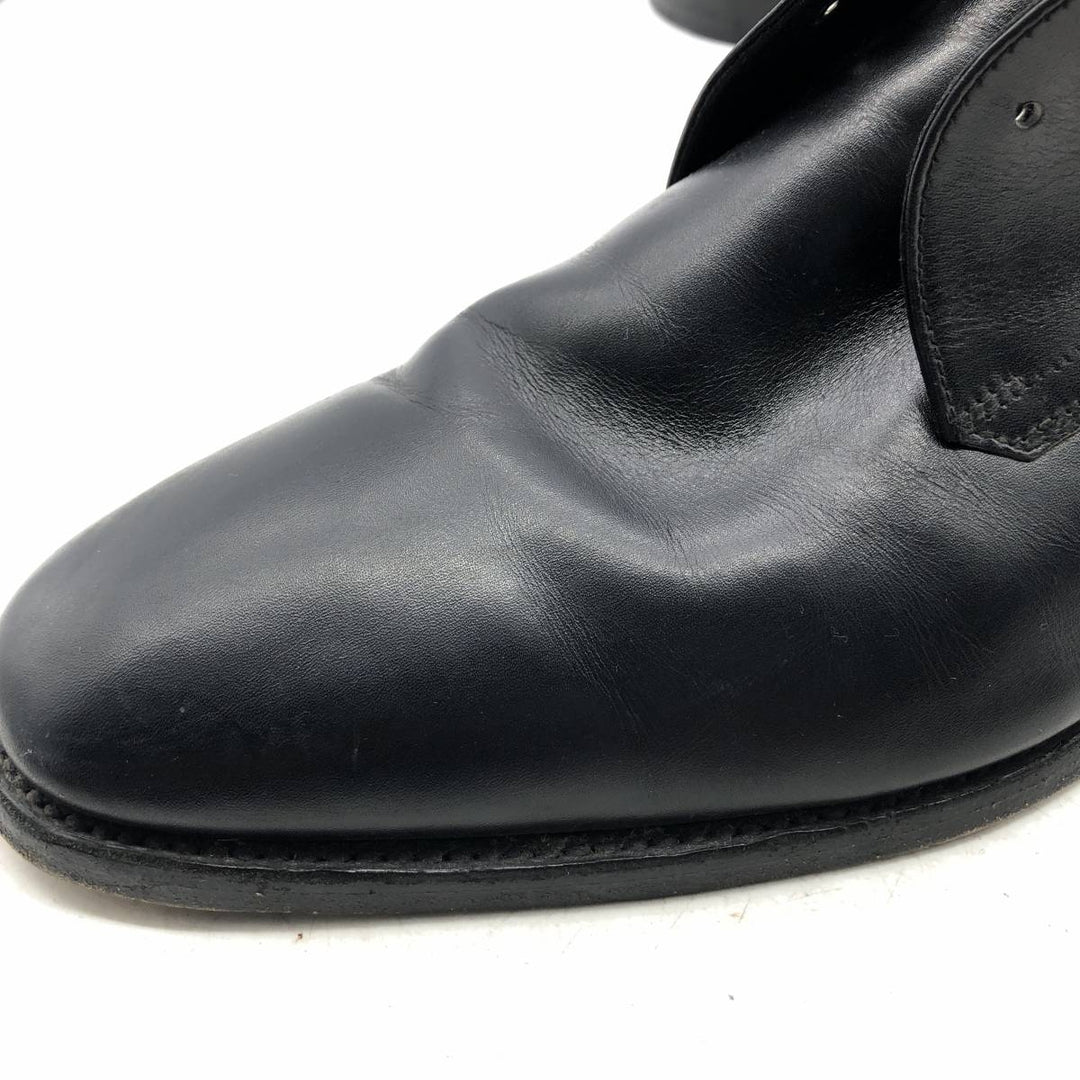 Loake Plain Toe Shoes, Made in England, Size 9 1/2 Men's 28.0cm genuine leather black type Vintage Second Hand