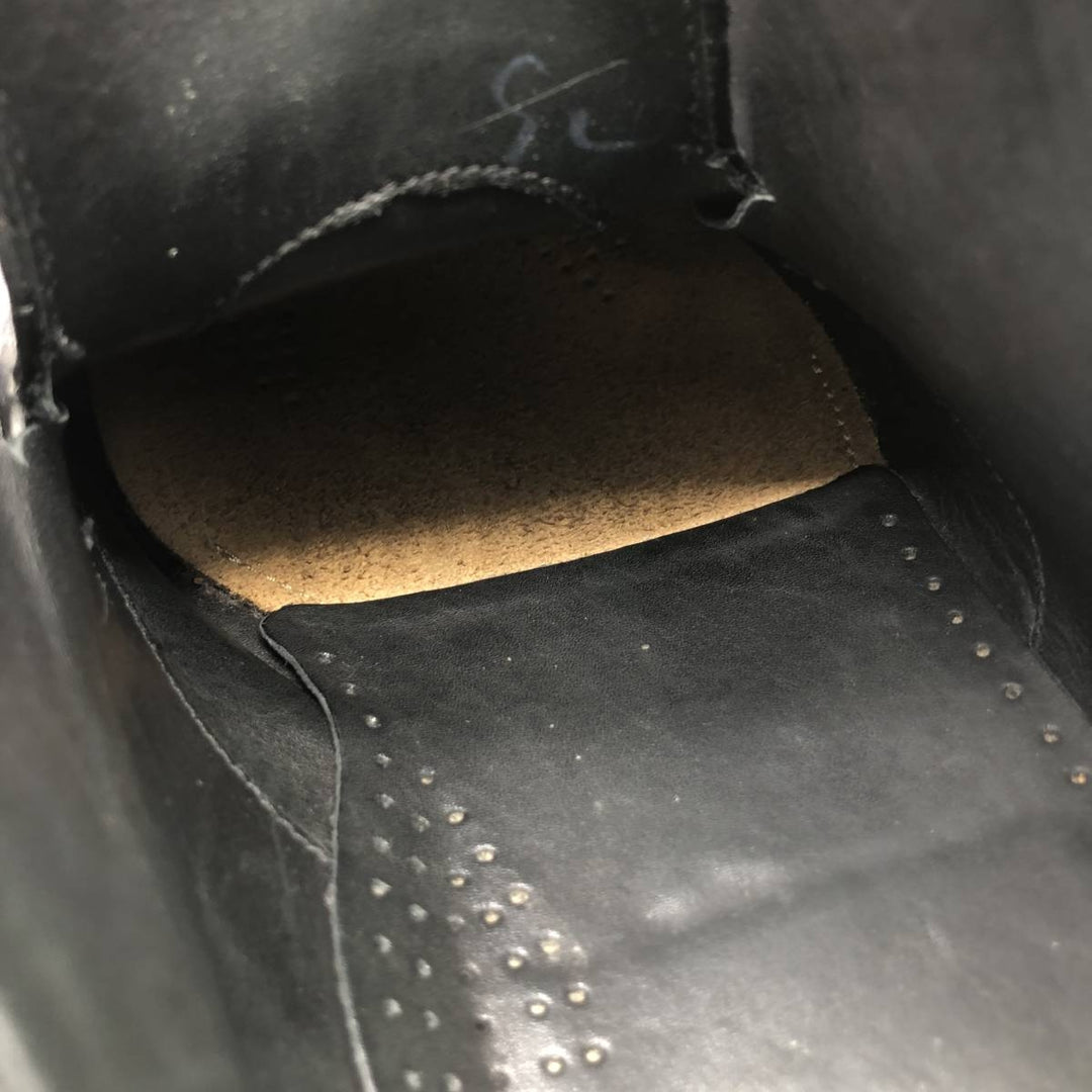 Loake Plain Toe Shoes, Made in England, Size 9 1/2 Men's 28.0cm genuine leather black type Vintage Second Hand