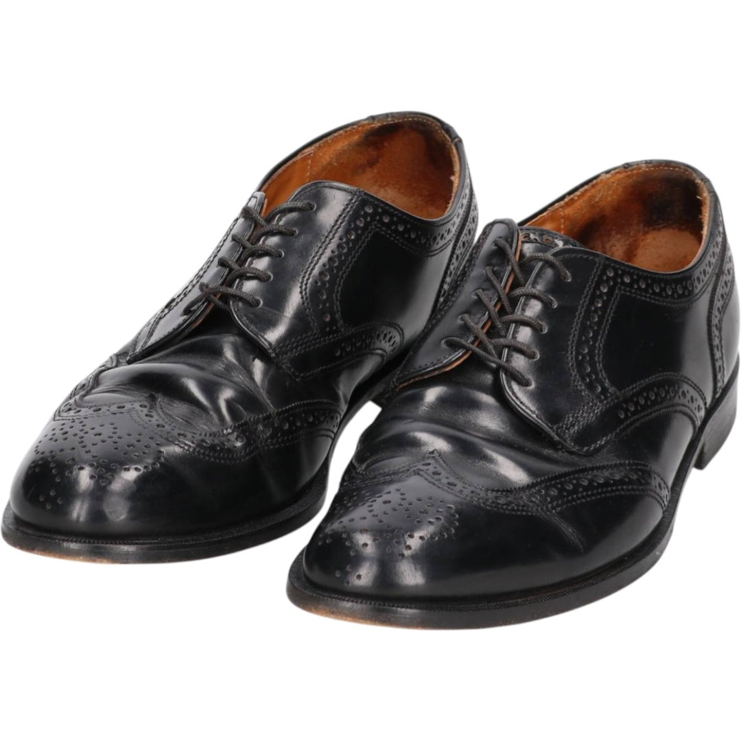 Cole Haan Semi-Brogue Wingtip Shoes, Made in USA, 10D, Men's Size 11 (equivalent) /saa013473 Men's 28.0cm genuine leather black type Vintage Second Hand