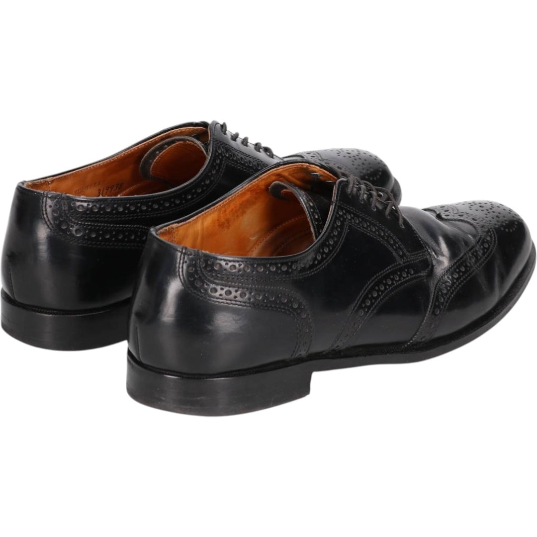 Cole Haan Semi-Brogue Wingtip Shoes, Made in USA, 10D, Men's Size 11 (equivalent) /saa013473 Men's 28.0cm genuine leather black type Vintage Second Hand
