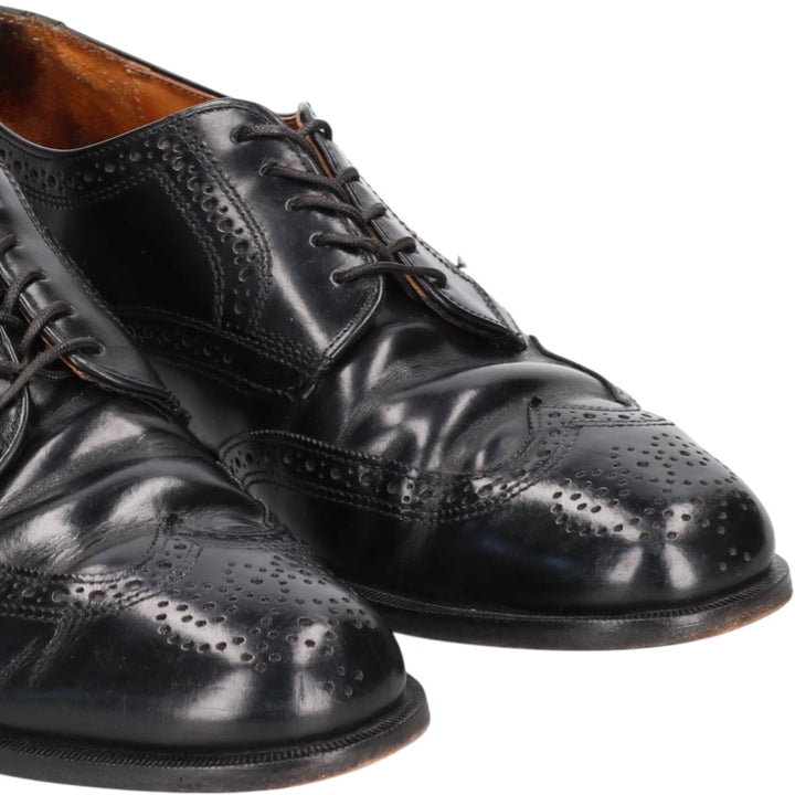 Cole Haan Semi-Brogue Wingtip Shoes, Made in USA, 10D, Men's Size 11 (equivalent) /saa013473 Men's 28.0cm genuine leather black type Vintage Second Hand
