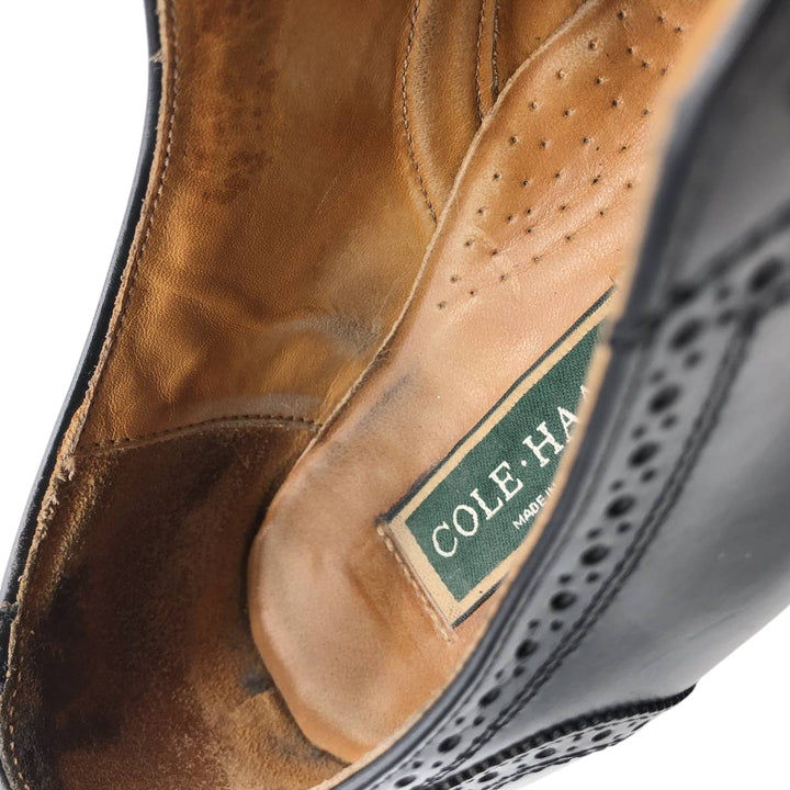 Cole Haan Semi-Brogue Wingtip Shoes, Made in USA, 10D, Men's Size 11 (equivalent) /saa013473 Men's 28.0cm genuine leather black type Vintage Second Hand
