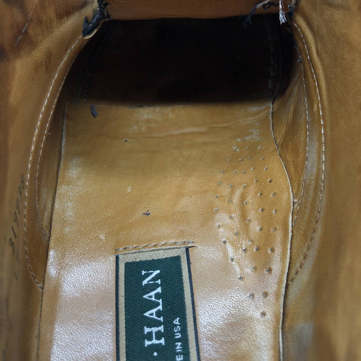 Cole Haan Semi-Brogue Wingtip Shoes, Made in USA, 10D, Men's Size 11 (equivalent) /saa013473 Men's 28.0cm genuine leather black type Vintage Second Hand