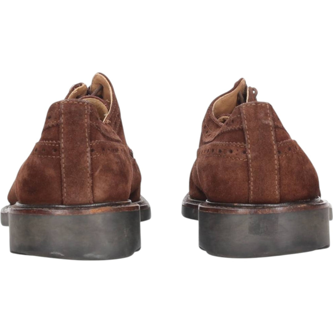 J.Crew Full Brogue Wingtip Shoes, Made in Italy, Size 8 1/2 Men's 26.5cm genuine leather brown type Vintage Second Hand