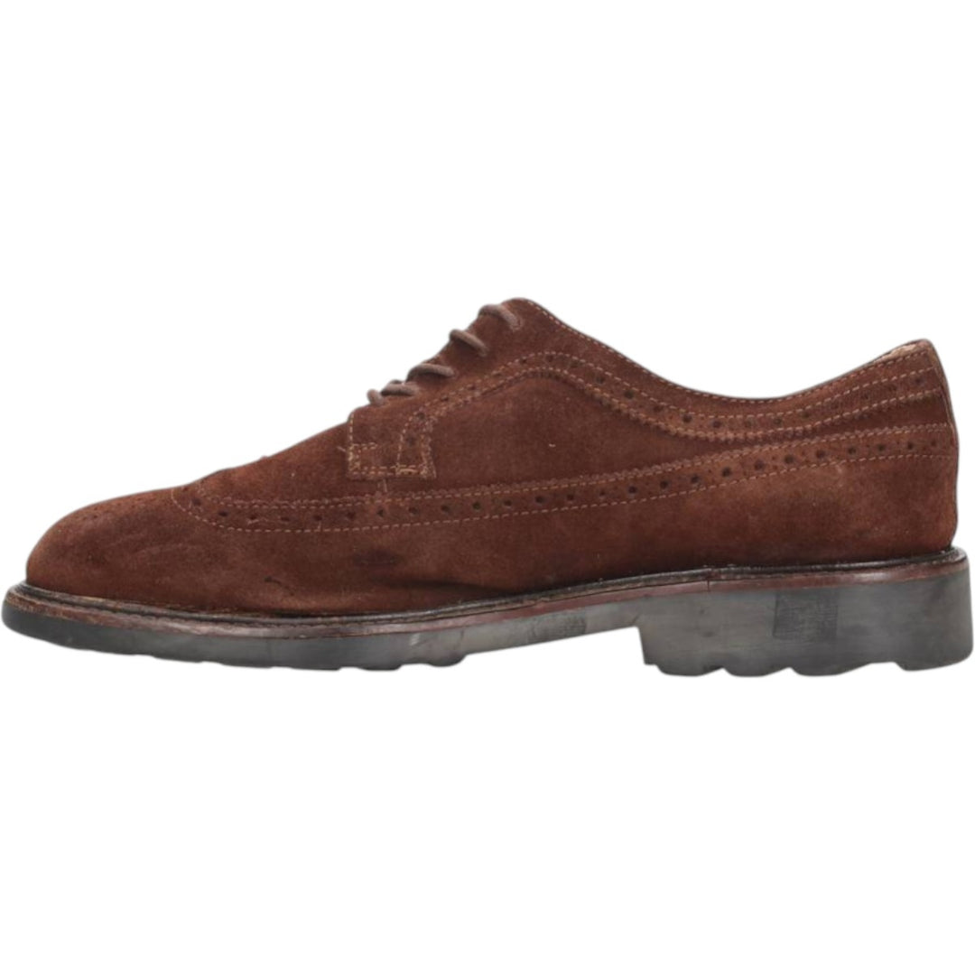 J.Crew Full Brogue Wingtip Shoes, Made in Italy, Size 8 1/2 Men's 26.5cm genuine leather brown type Vintage Second Hand