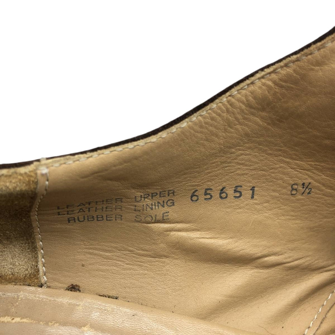 J.Crew Full Brogue Wingtip Shoes, Made in Italy, Size 8 1/2 Men's 26.5cm genuine leather brown type Vintage Second Hand