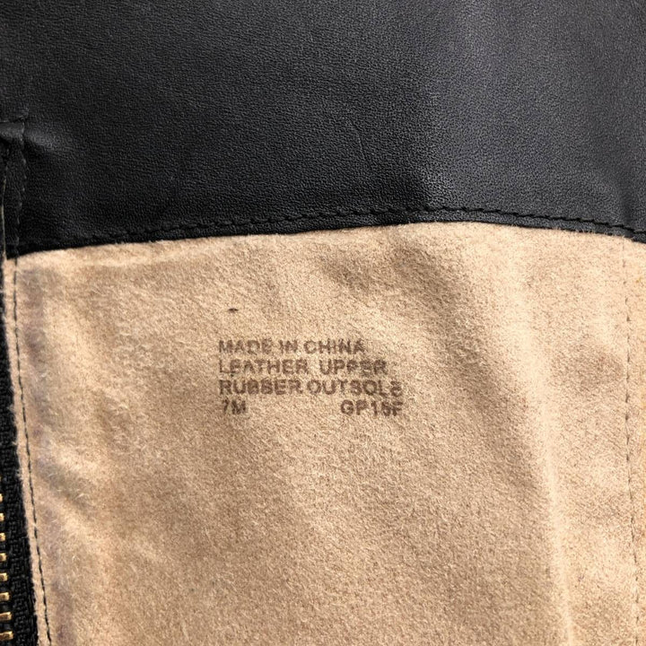 Michael Kors Women's Side Zip Long Boots, Size 7.5 (equivalent to 9.6 inches) /saa013491 Women's 24.5cm genuine leather black type Vintage Second Hand