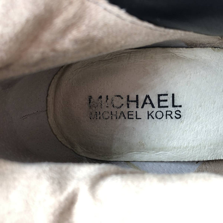 Michael Kors Women's Side Zip Long Boots, Size 7.5 (equivalent to 9.6 inches) /saa013491 Women's 24.5cm genuine leather black type Vintage Second Hand