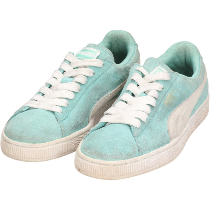 PUMA SUEDE CLASSIC Suede Sneakers 5 Women's 23.5cm suede Mint green Vintage Second Hand