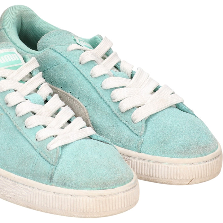 PUMA SUEDE CLASSIC Suede Sneakers 5 Women's 23.5cm suede Mint green Vintage Second Hand