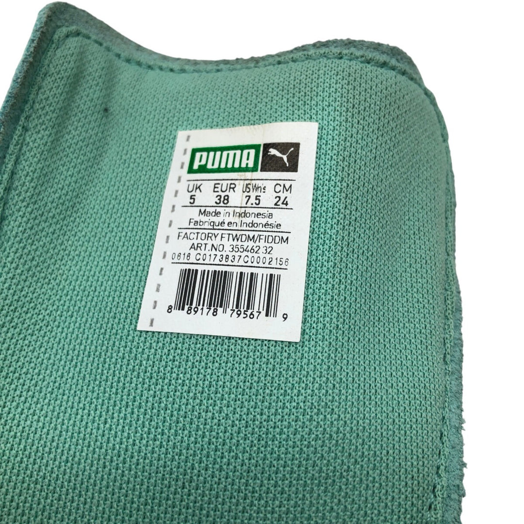 PUMA SUEDE CLASSIC Suede Sneakers 5 Women's 23.5cm suede Mint green Vintage Second Hand