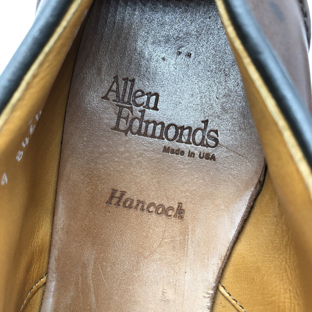 Allen Edmonds HANCOCK U-Tip Shoes Made in USA 9D Men's 27.0cm genuine leather brown type Vintage Second Hand