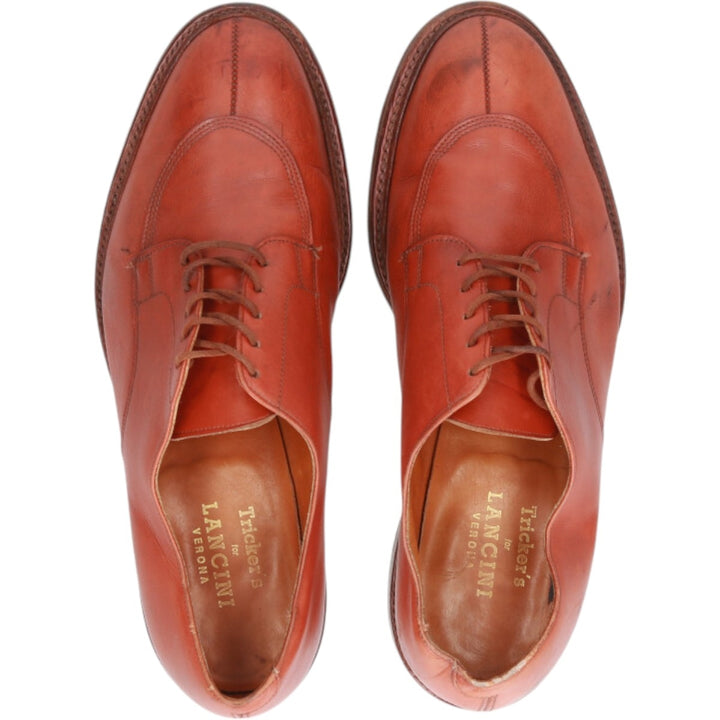 Tricker's LANCINI U-tip shoes, size 9.5 Men's 28.0cm genuine leather brown type Vintage Second Hand