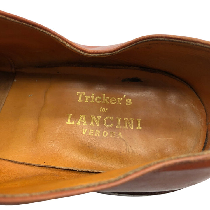 Tricker's LANCINI U-tip shoes, size 9.5 Men's 28.0cm genuine leather brown type Vintage Second Hand