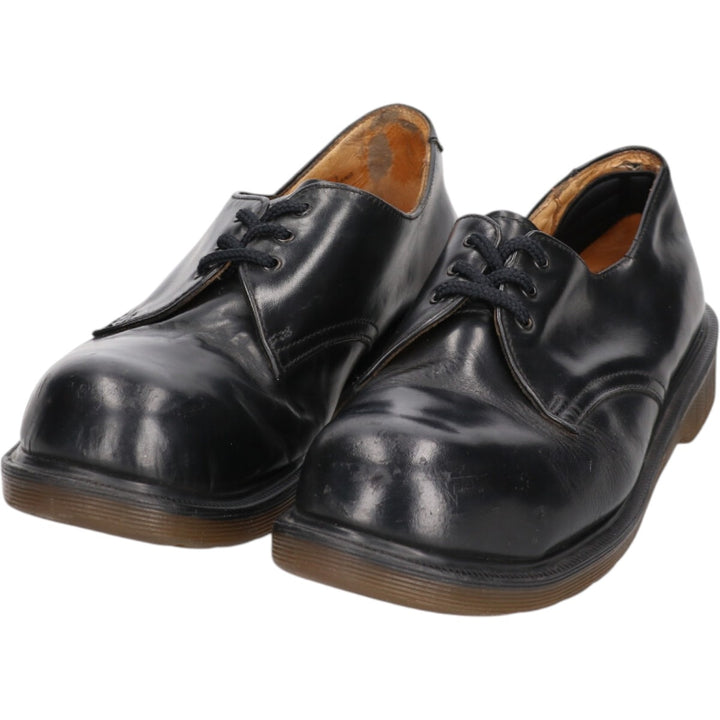 Dr. Martens Steel Toe 3 Hole Shoes Made in England 6 Men's 9.8" equivalent /saa013513 Men's 25.0cm genuine leather black type Vintage Second Hand