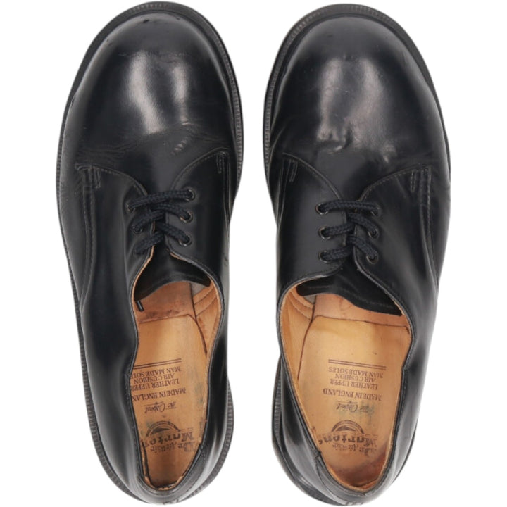 Dr. Martens Steel Toe 3 Hole Shoes Made in England 6 Men's 9.8" equivalent /saa013513 Men's 25.0cm genuine leather black type Vintage Second Hand