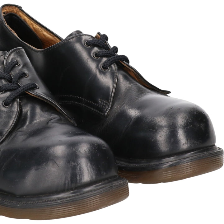 Dr. Martens Steel Toe 3 Hole Shoes Made in England 6 Men's 9.8" equivalent /saa013513 Men's 25.0cm genuine leather black type Vintage Second Hand