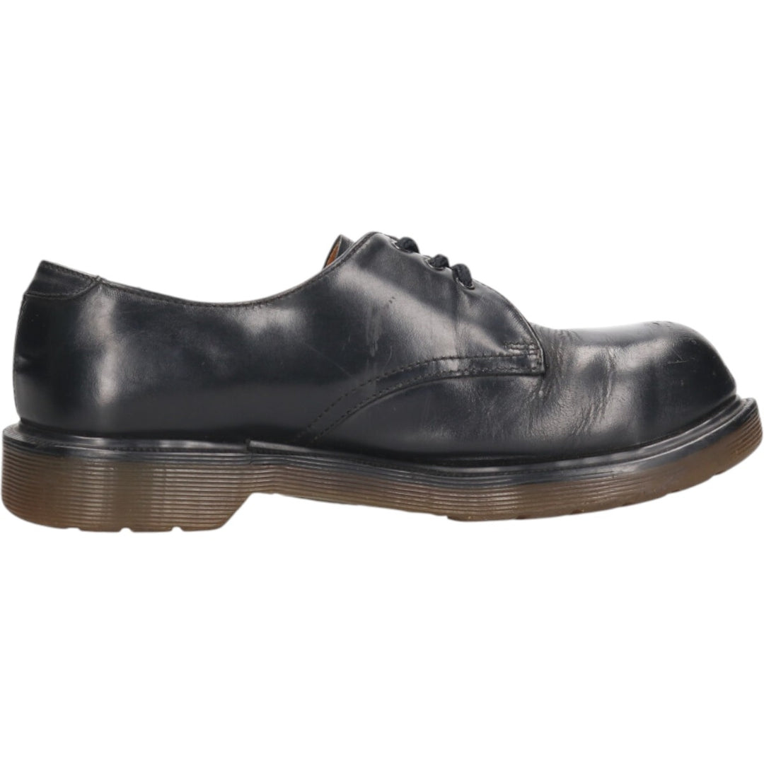 Dr. Martens Steel Toe 3 Hole Shoes Made in England 6 Men's 9.8" equivalent /saa013513 Men's 25.0cm genuine leather black type Vintage Second Hand