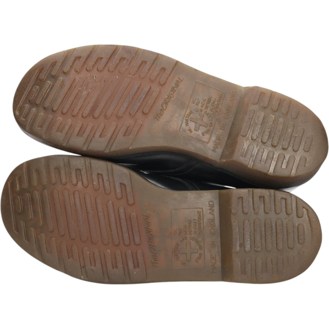 Dr. Martens Steel Toe 3 Hole Shoes Made in England 6 Men's 9.8" equivalent /saa013513 Men's 25.0cm genuine leather black type Vintage Second Hand