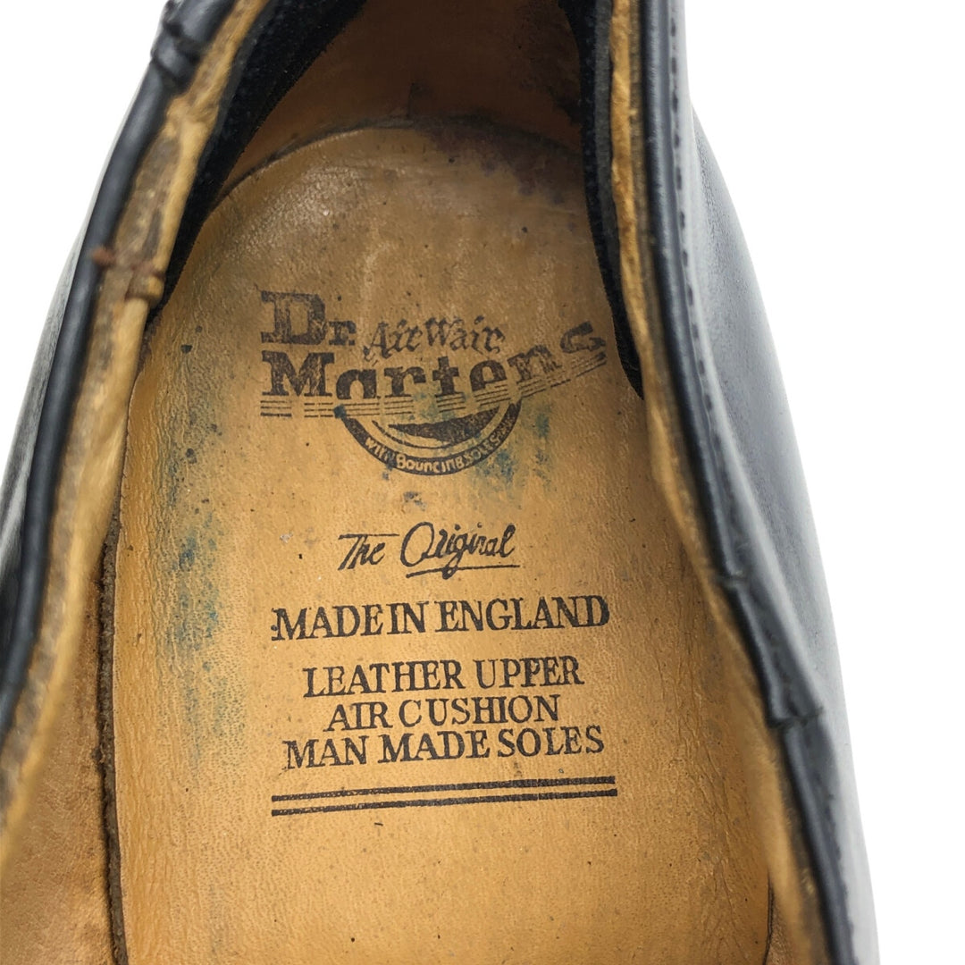 Dr. Martens Steel Toe 3 Hole Shoes Made in England 6 Men's 9.8" equivalent /saa013513 Men's 25.0cm genuine leather black type Vintage Second Hand