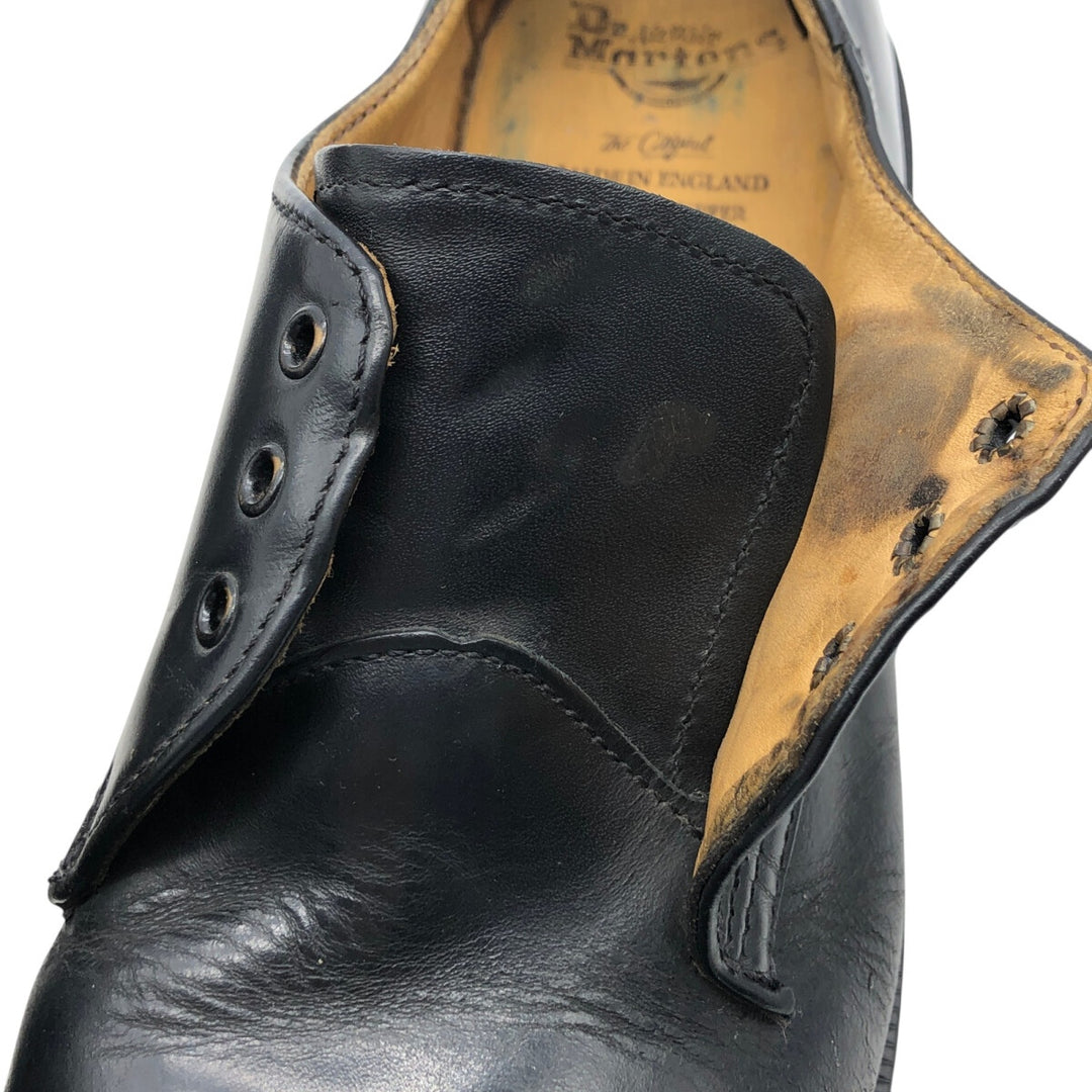 Dr. Martens Steel Toe 3 Hole Shoes Made in England 6 Men's 9.8" equivalent /saa013513 Men's 25.0cm genuine leather black type Vintage Second Hand