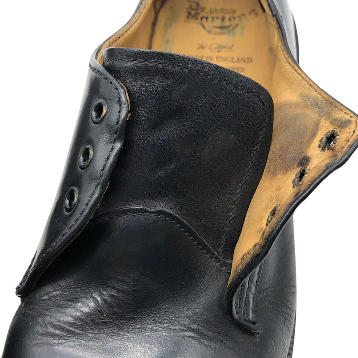 Dr. Martens Steel Toe 3 Hole Shoes Made in England 6 Men's 9.8" equivalent /saa013513 Men's 25.0cm genuine leather black type Vintage Second Hand