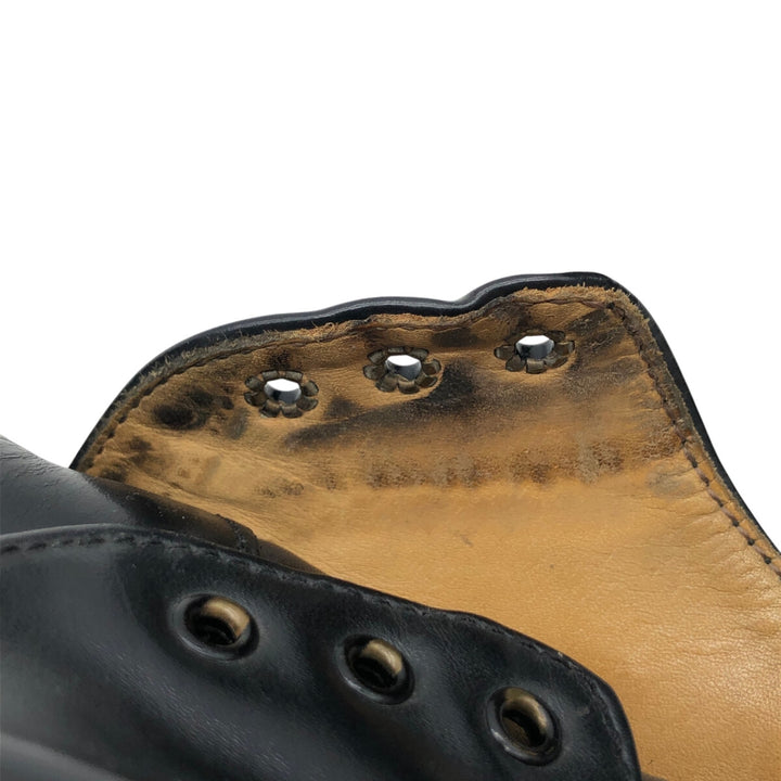 Dr. Martens Steel Toe 3 Hole Shoes Made in England 6 Men's 9.8" equivalent /saa013513 Men's 25.0cm genuine leather black type Vintage Second Hand