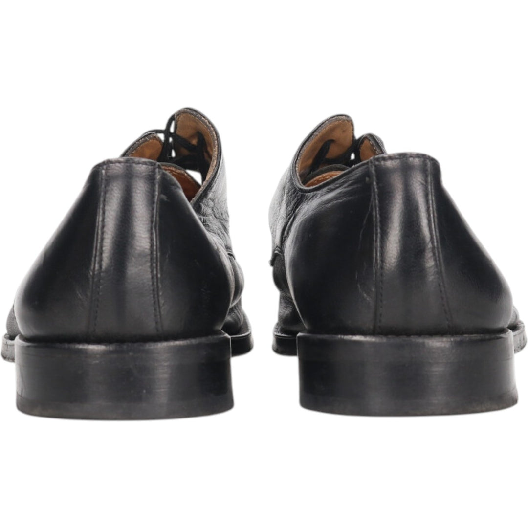 Square toe leather shoes 8 Men's 10.6" equivalent /saa013522 Men's 27.0cm genuine leather black type Vintage Second Hand