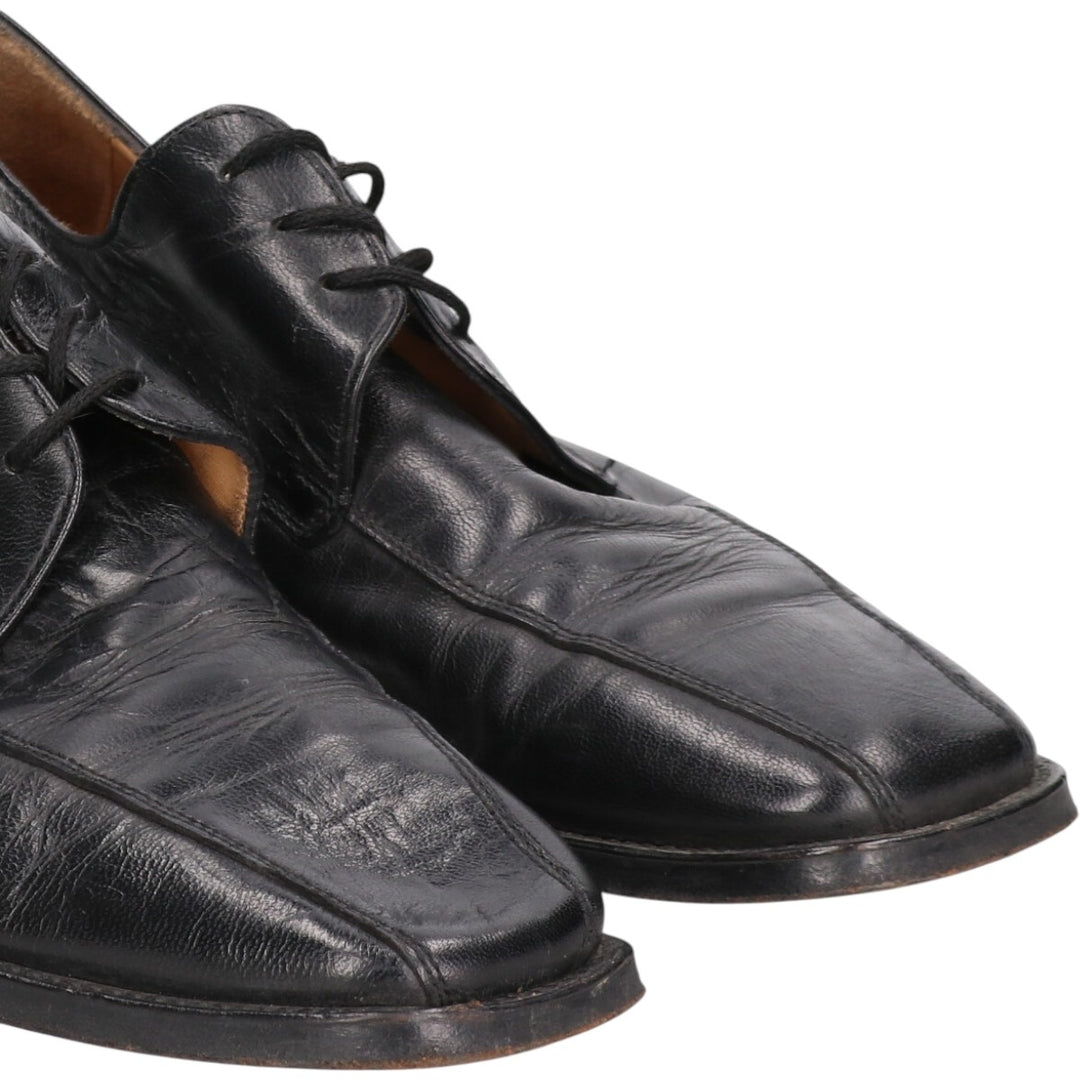 Square toe leather shoes 8 Men's 10.6" equivalent /saa013522 Men's 27.0cm genuine leather black type Vintage Second Hand