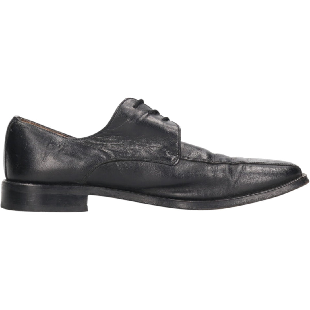Square toe leather shoes 8 Men's 10.6" equivalent /saa013522 Men's 27.0cm genuine leather black type Vintage Second Hand