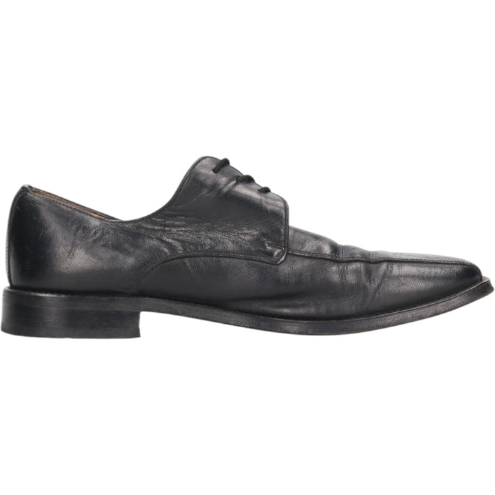 Square toe leather shoes 8 Men's 10.6" equivalent /saa013522 Men's 27.0cm genuine leather black type Vintage Second Hand