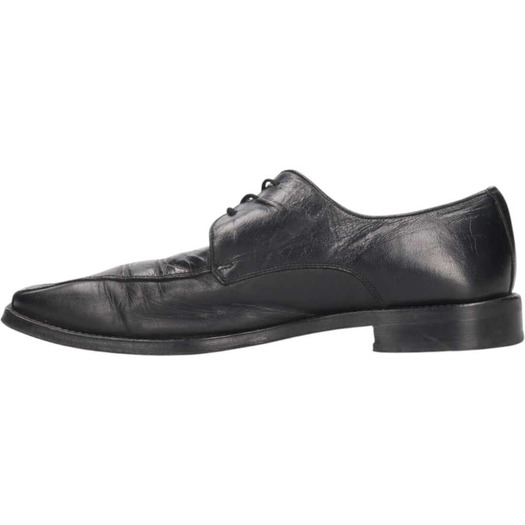 Square toe leather shoes 8 Men's 10.6" equivalent /saa013522 Men's 27.0cm genuine leather black type Vintage Second Hand