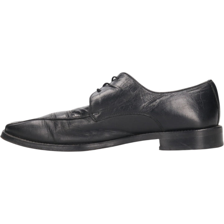 Square toe leather shoes 8 Men's 10.6" equivalent /saa013522 Men's 27.0cm genuine leather black type Vintage Second Hand