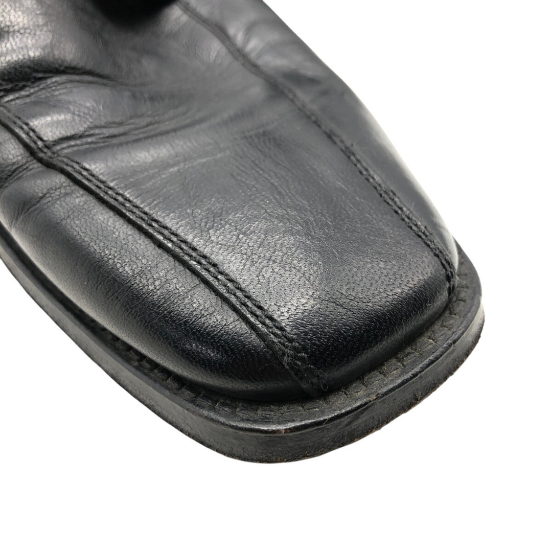 Square toe leather shoes 8 Men's 10.6" equivalent /saa013522 Men's 27.0cm genuine leather black type Vintage Second Hand