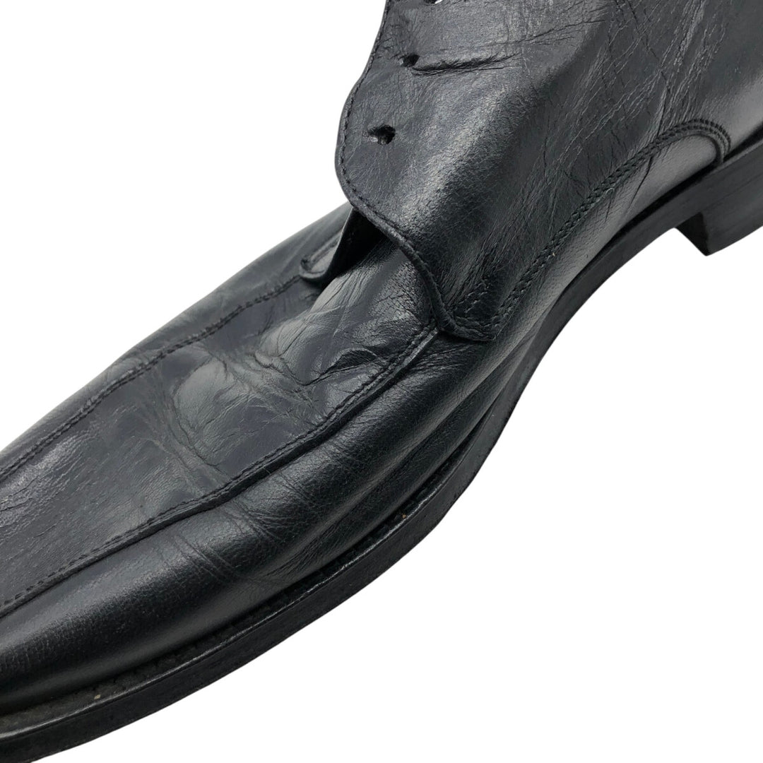 Square toe leather shoes 8 Men's 10.6" equivalent /saa013522 Men's 27.0cm genuine leather black type Vintage Second Hand