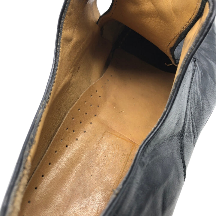 Square toe leather shoes 8 Men's 10.6" equivalent /saa013522 Men's 27.0cm genuine leather black type Vintage Second Hand