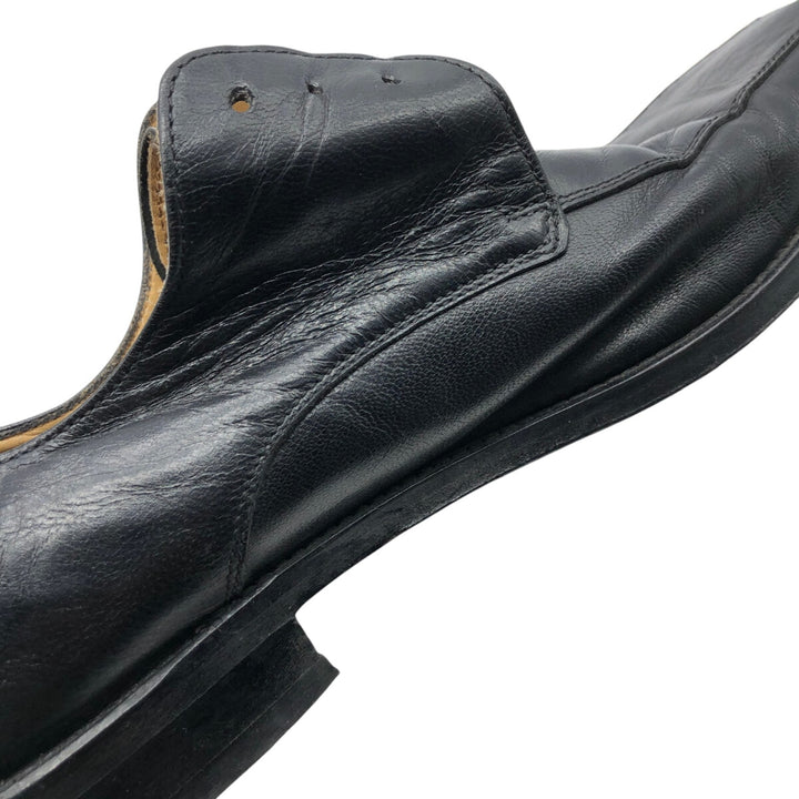 Square toe leather shoes 8 Men's 10.6" equivalent /saa013522 Men's 27.0cm genuine leather black type Vintage Second Hand