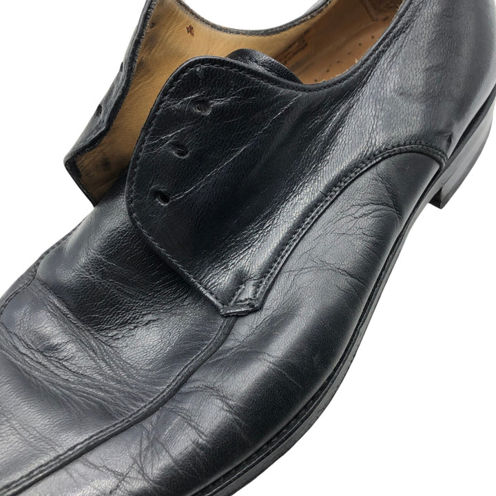 Square toe leather shoes 8 Men's 10.6" equivalent /saa013522 Men's 27.0cm genuine leather black type Vintage Second Hand