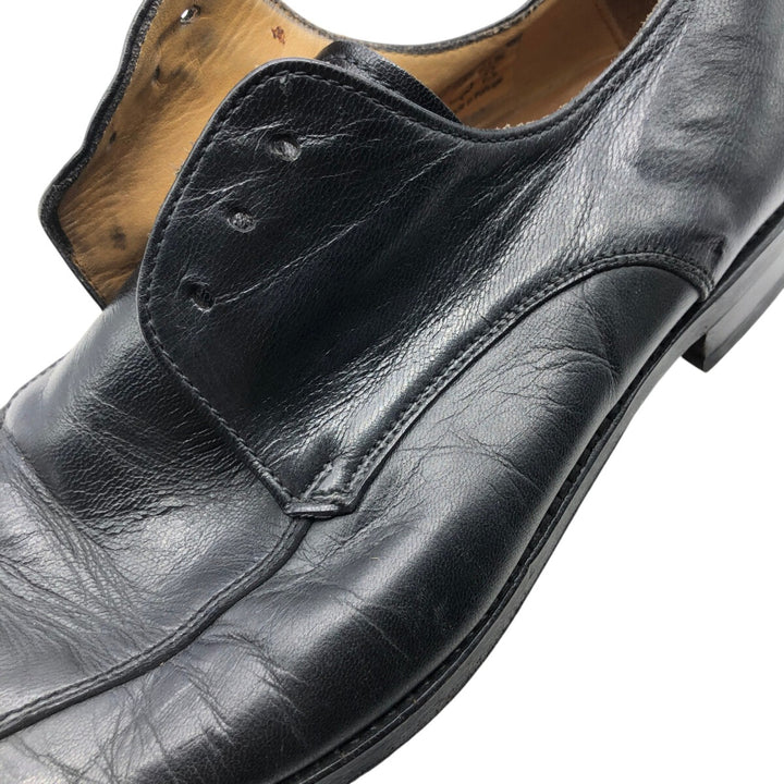Square toe leather shoes 8 Men's 10.6" equivalent /saa013522 Men's 27.0cm genuine leather black type Vintage Second Hand